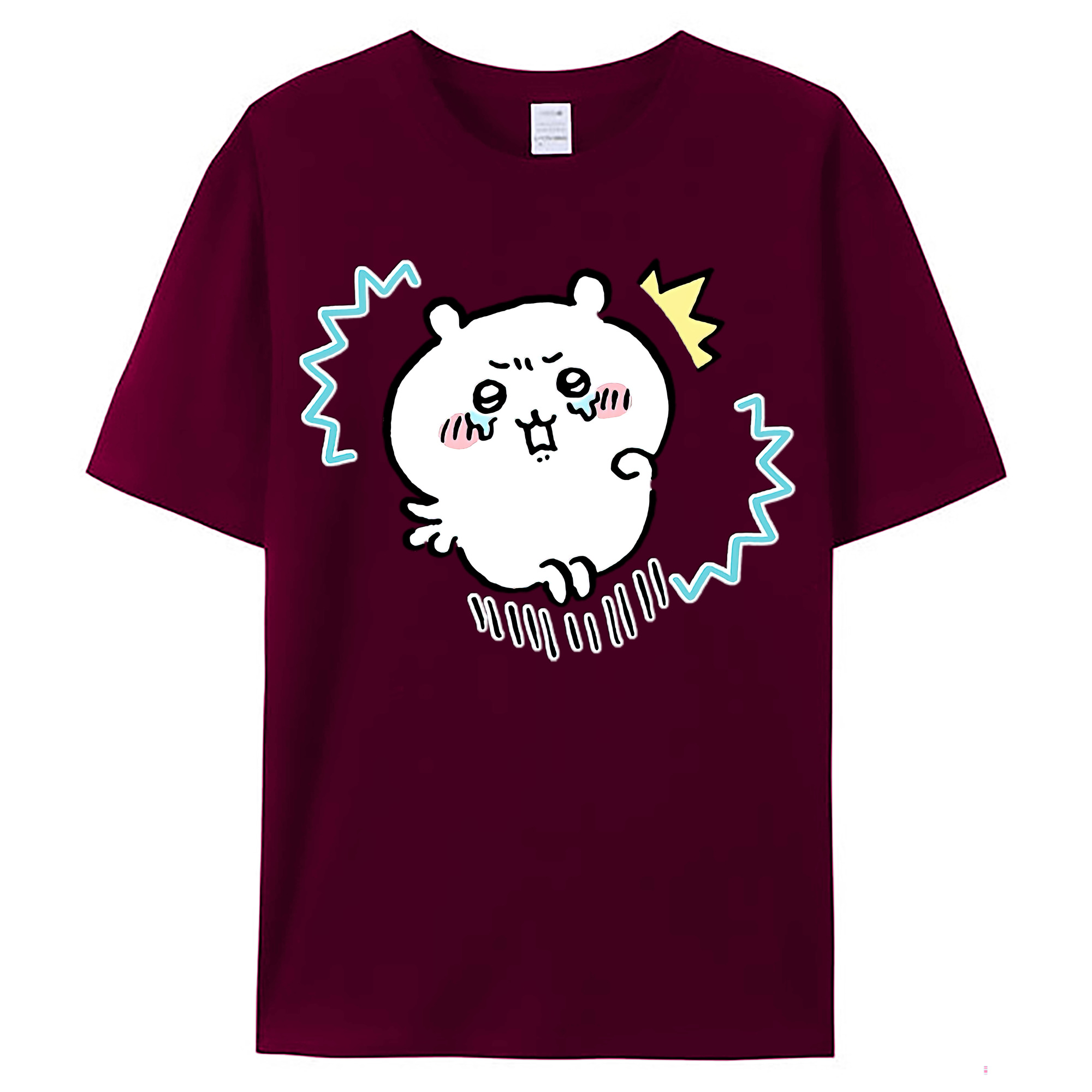 （画像用） ちいかわ ちいかわ Chii-kawa chiikawa レディースカジュアルプリントTシャツ（綿100％）